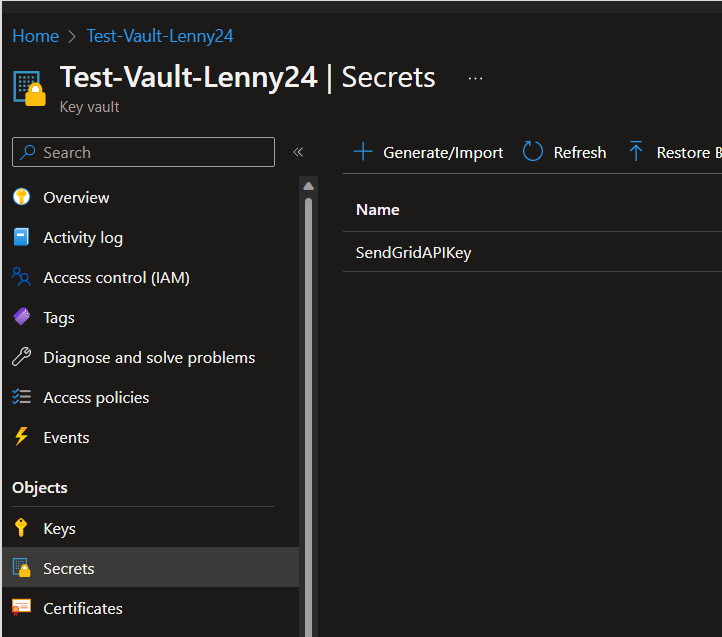 Azure Key-Vault key local PowerShell console Azure Portal